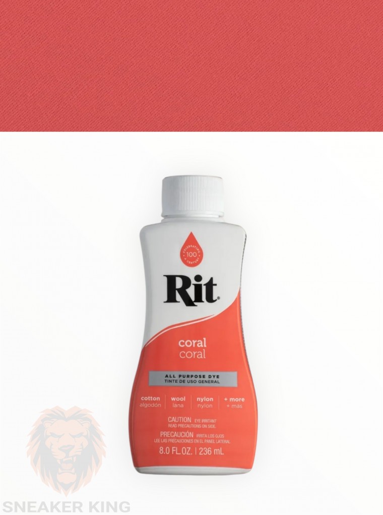 Барвник для натуральних тканин RIT All-Purpose Dye Coral (кораловий), 236 мл